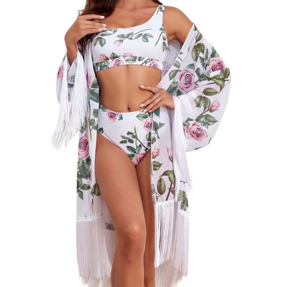 Lily Kim Womens  3Pc Swimsuit & Smock Set